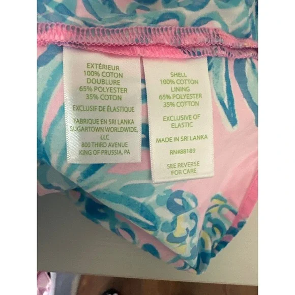 Lilly Pulitzer Kids Smocked Pineapple Sundress - Pink Blue - Size 7 - Picture 5 of 5